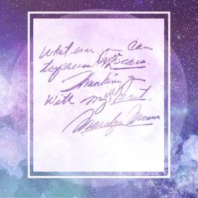 Marilyn Monroe’s handwriting